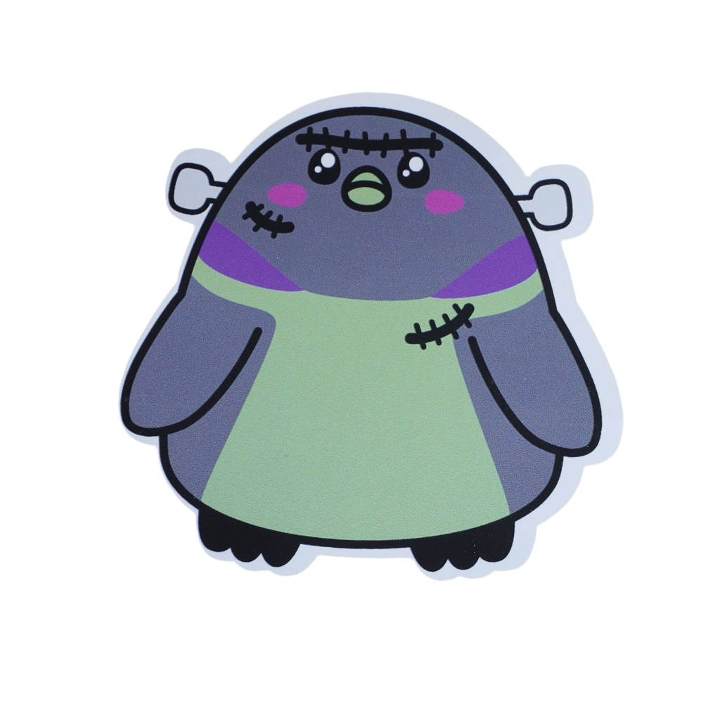 Autocollant Pingouin Halloween Frankenstein