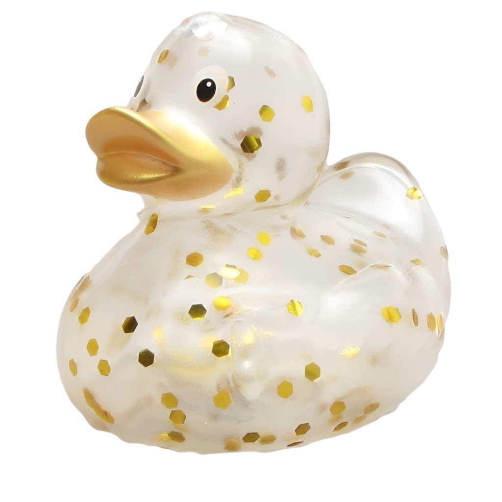 canard classique a paillettes dorees