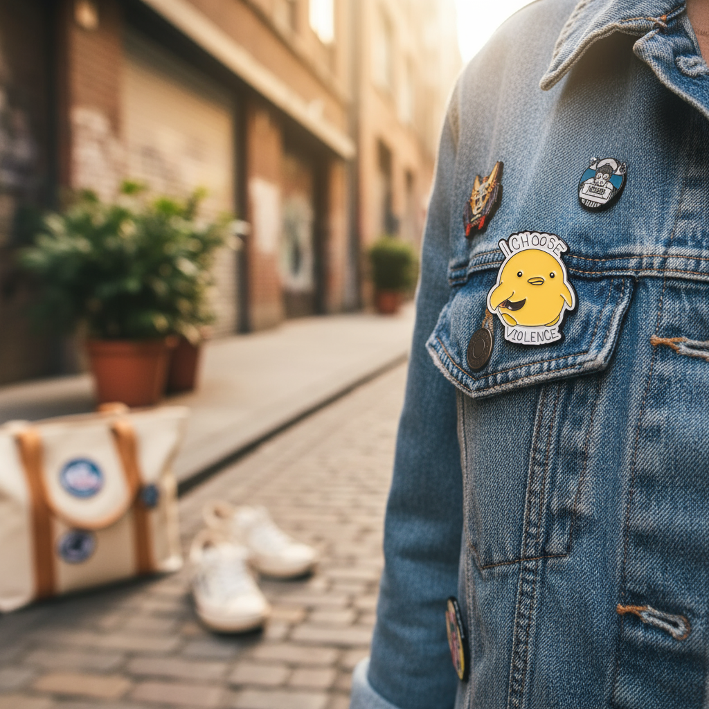 Pin's Canard Jaune "I choose Violence"