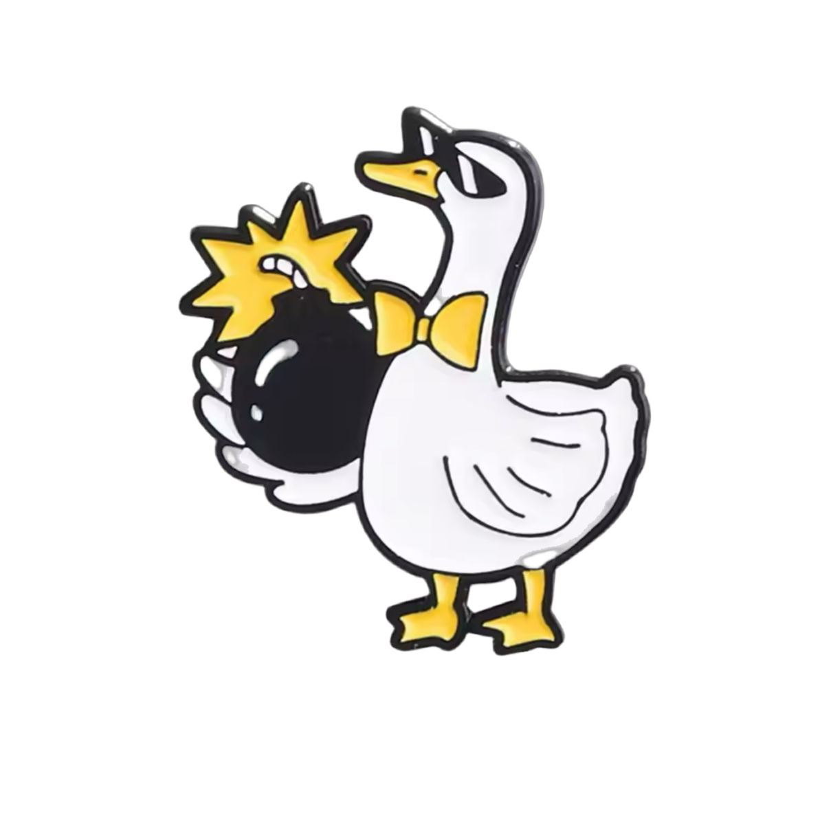 pins canard blanc avec explosif