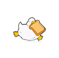 Pin's Canard Blanc Pain de mie