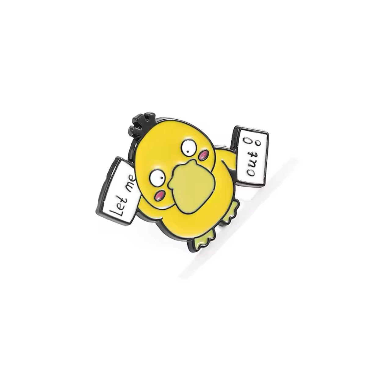 Pin's Canard Jaune "Le me out"