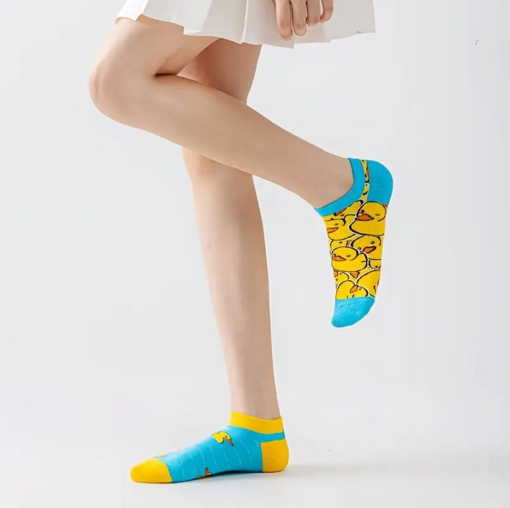 Chaussettes Courtes Dépareillées Canards