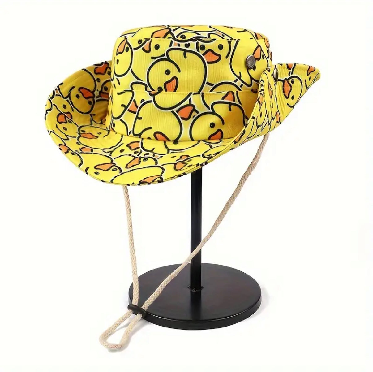 Chapeau Jaune avec Canard Jaune