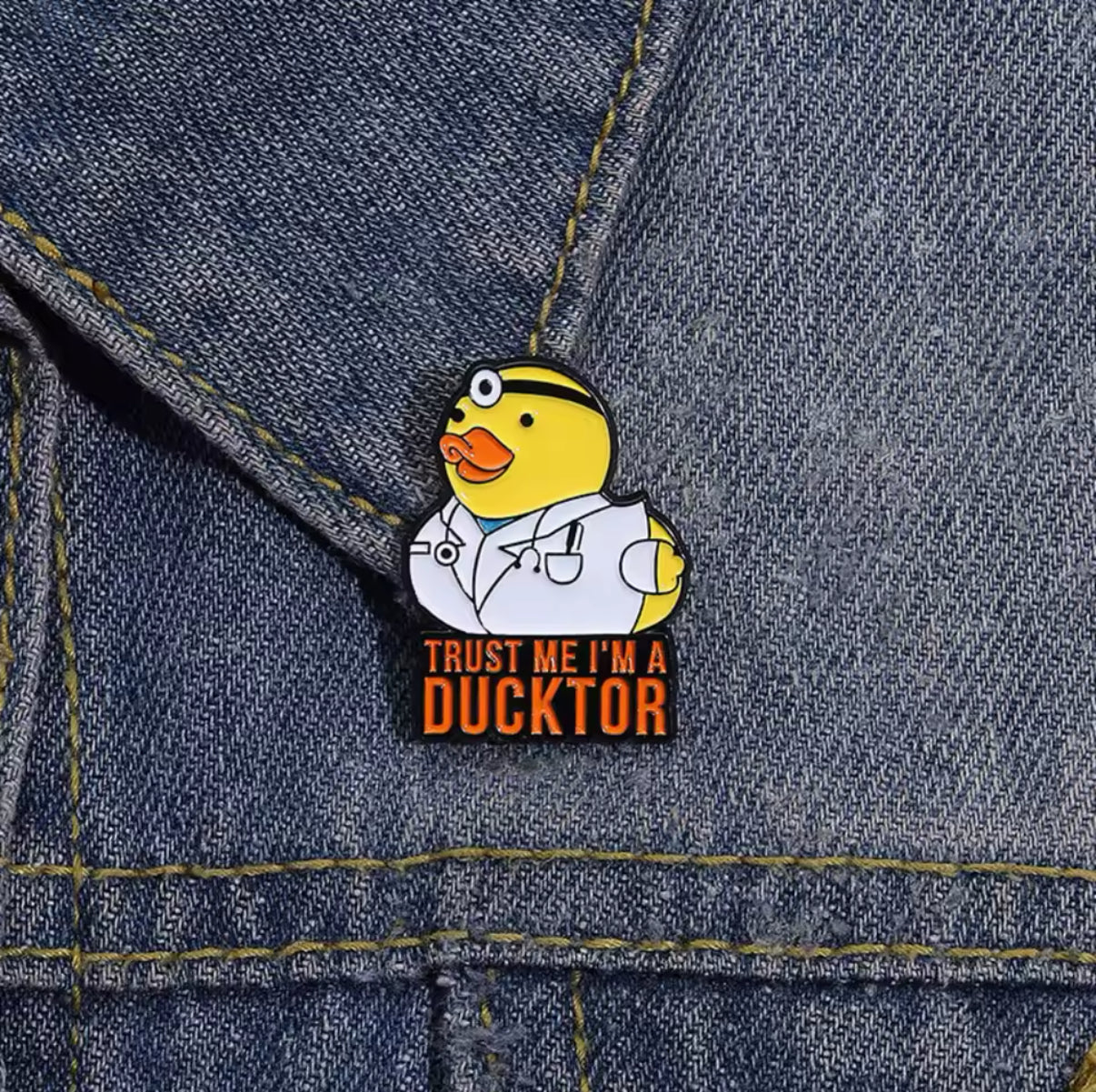 Yellow Duck Pin "Trust Me I'm Ducktor"