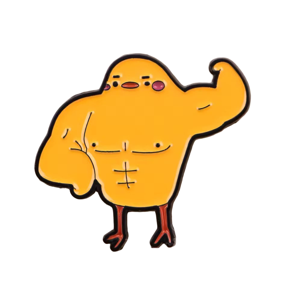 Pin’s Canard Jaune Musclé