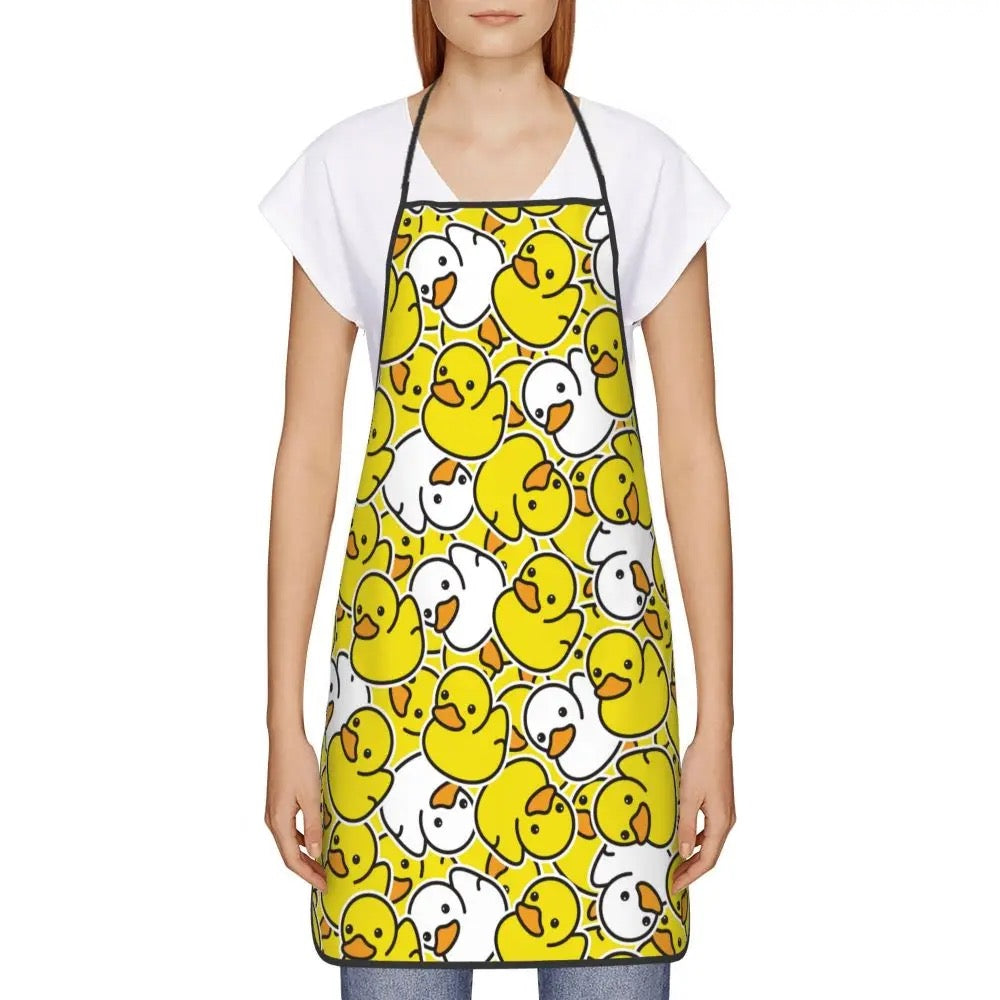 Yellow and White Duck Apron