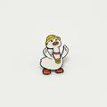 Pin's Canard Blanc Touriste - photo produit