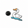 Pin's Canard Blanc sur l’eau