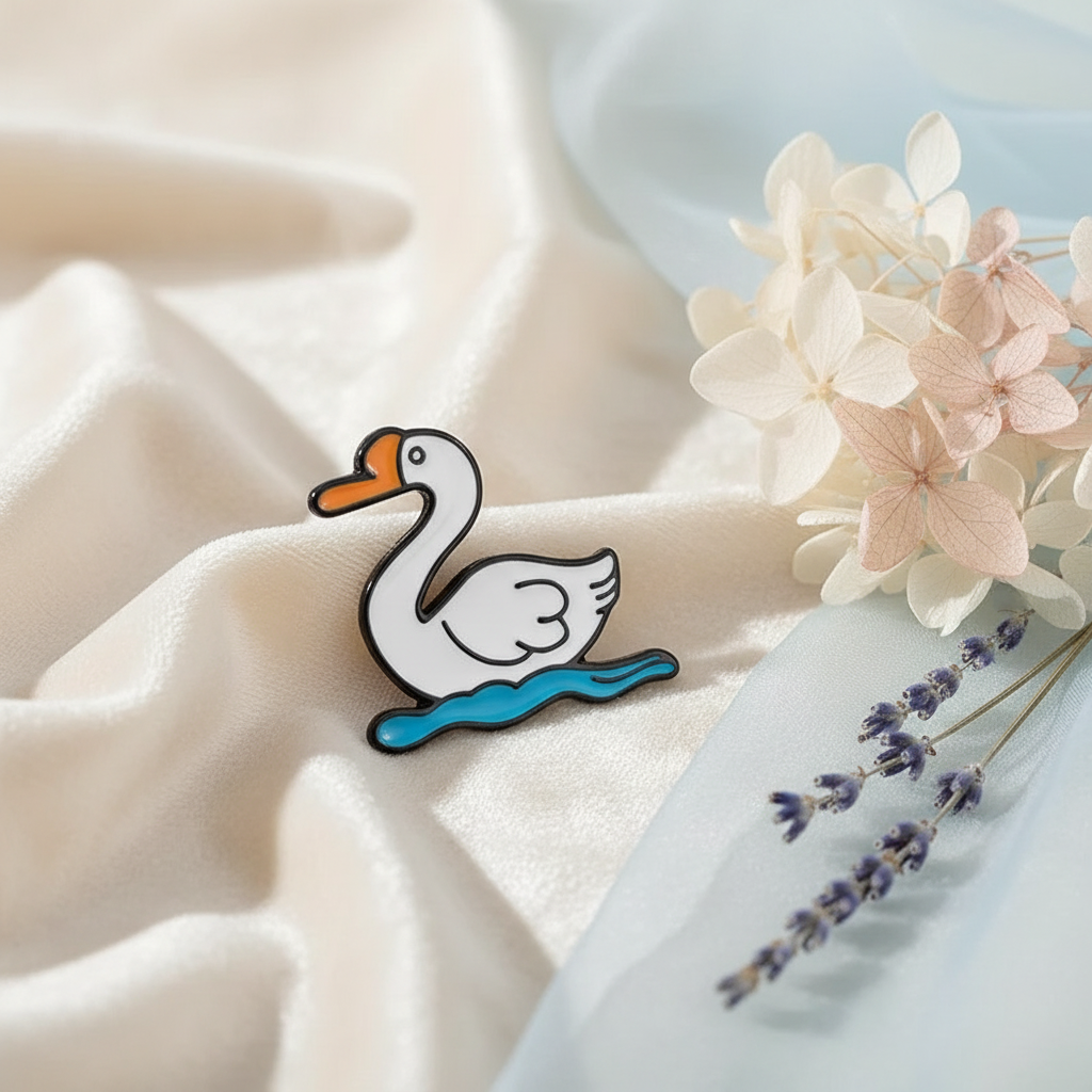 Pin's Canard Blanc sur l’eau