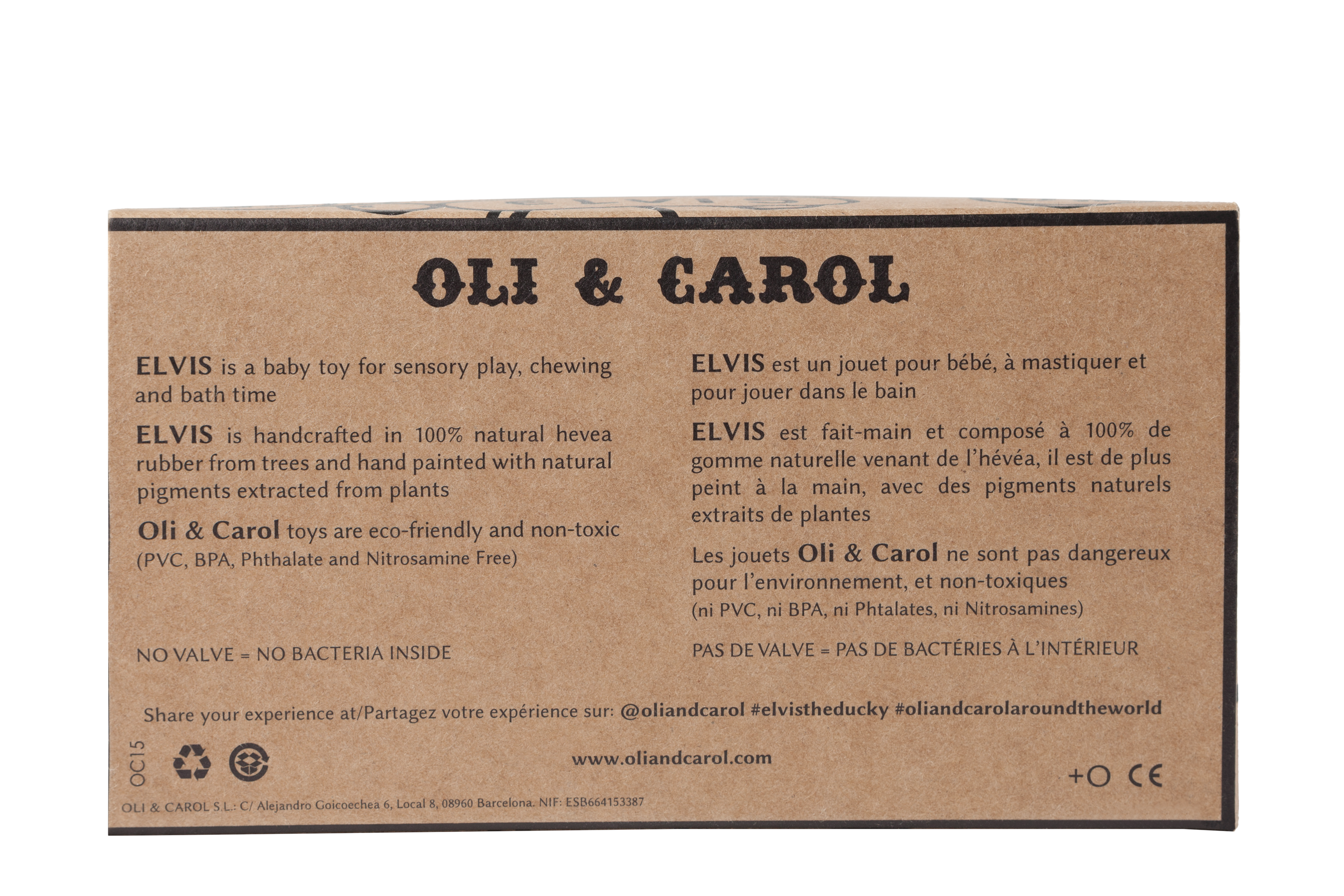 Elvis le Canard Pois Dorés – Jouet de bain et dentition bébé – vue produit 6