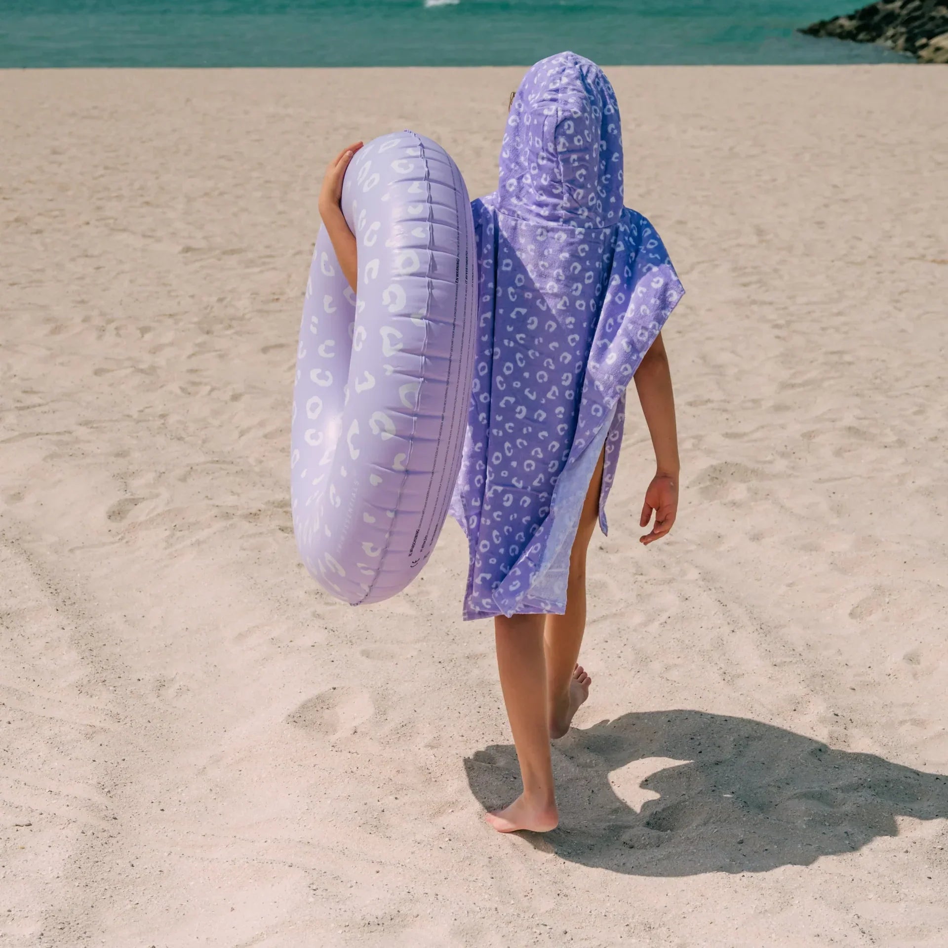 Bouée De Bain Léopard Lilas