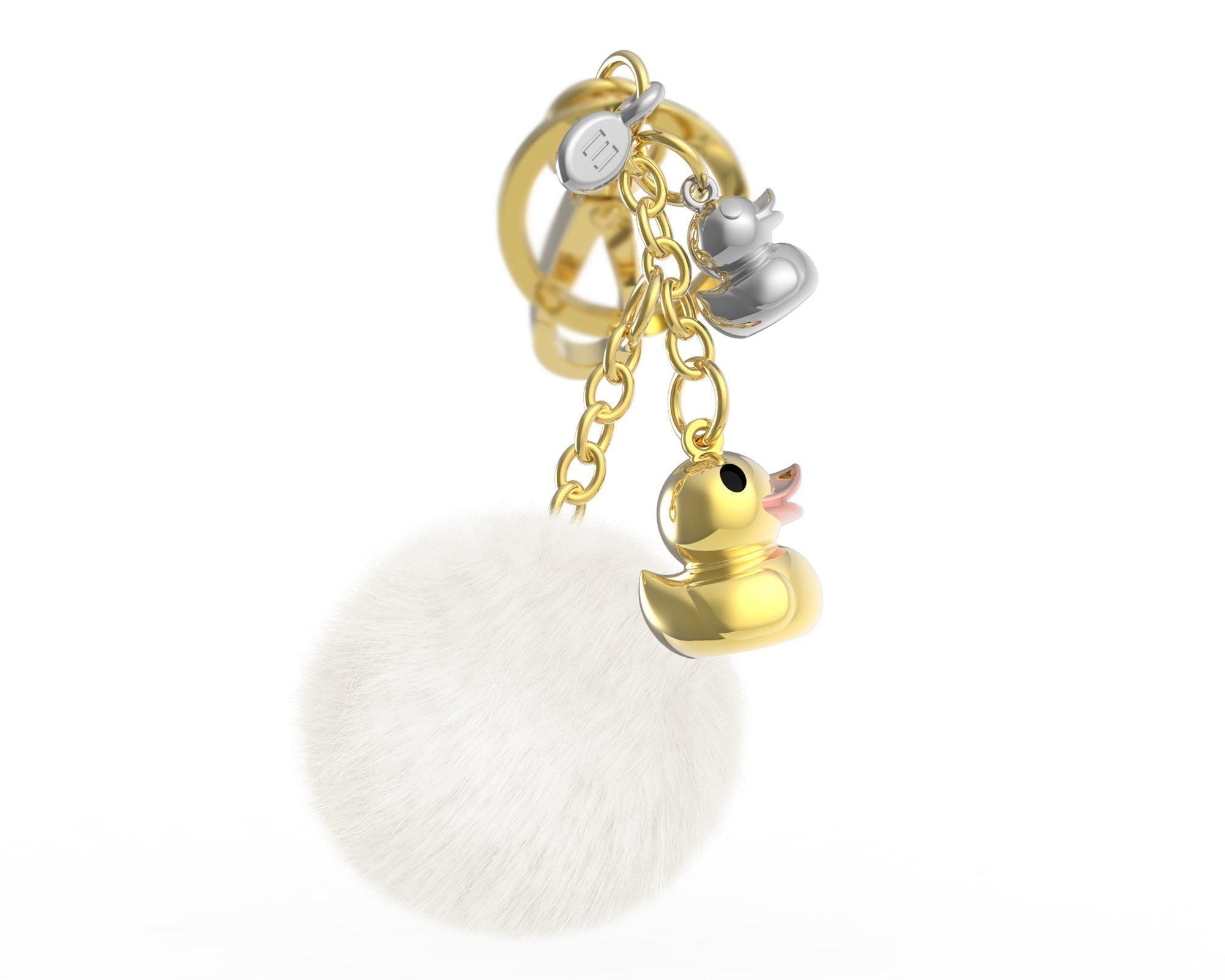 Чанта с помпон Golden Duck Jewel