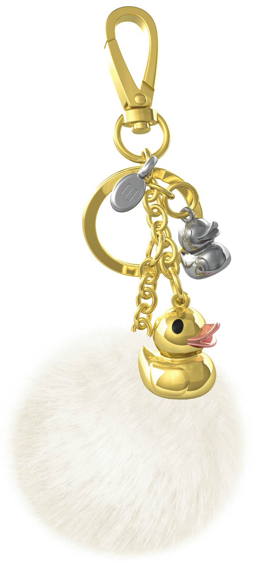 Чанта с помпон Golden Duck Jewel