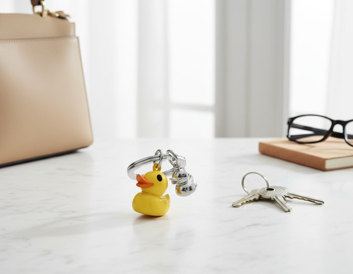 Gelbe Ente Schlüsselanhänger