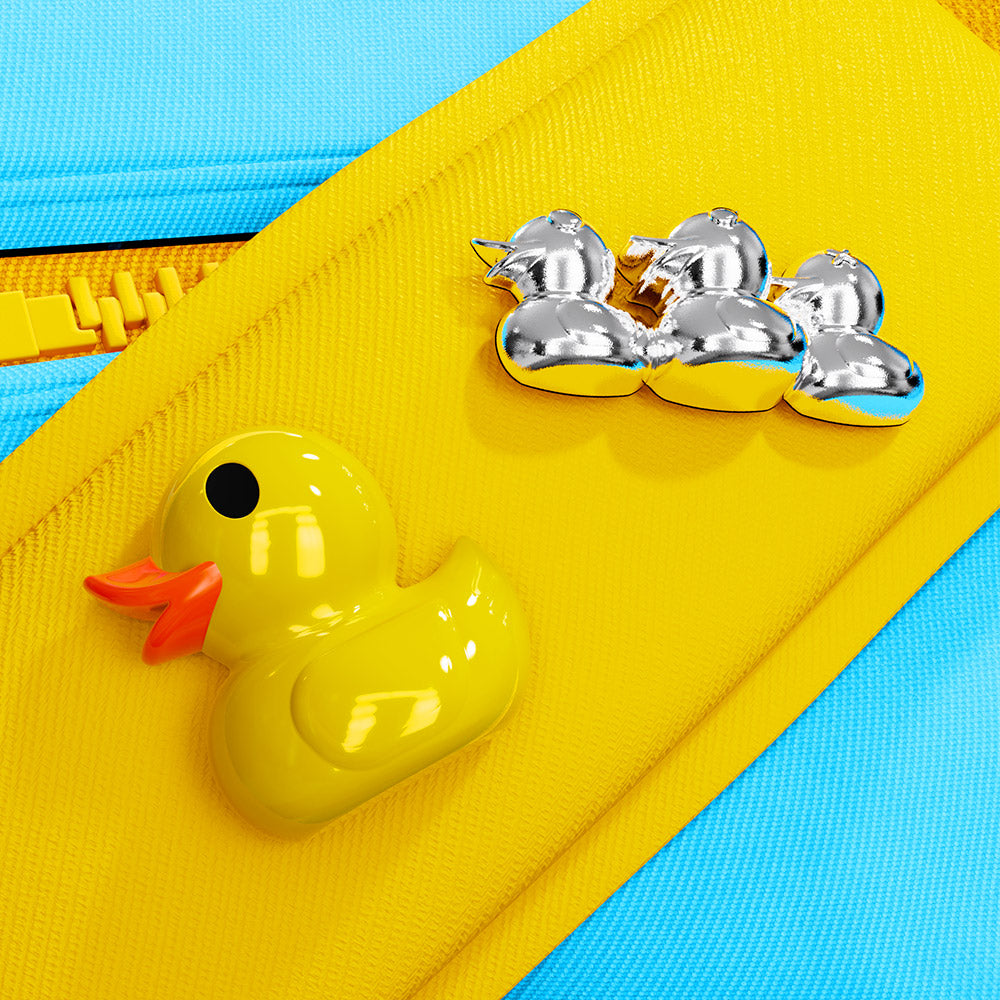 Pin's Maman Canard et Canetons Meta[l]morphose – vue 3