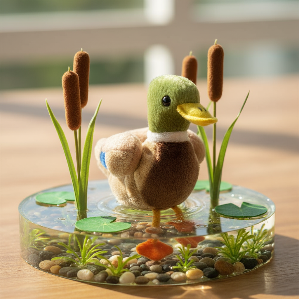 Marionnette à doigts Canard colvert