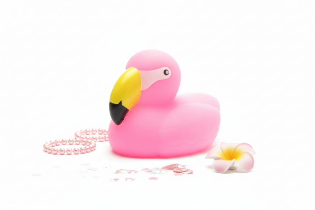 Bath pink flamingo