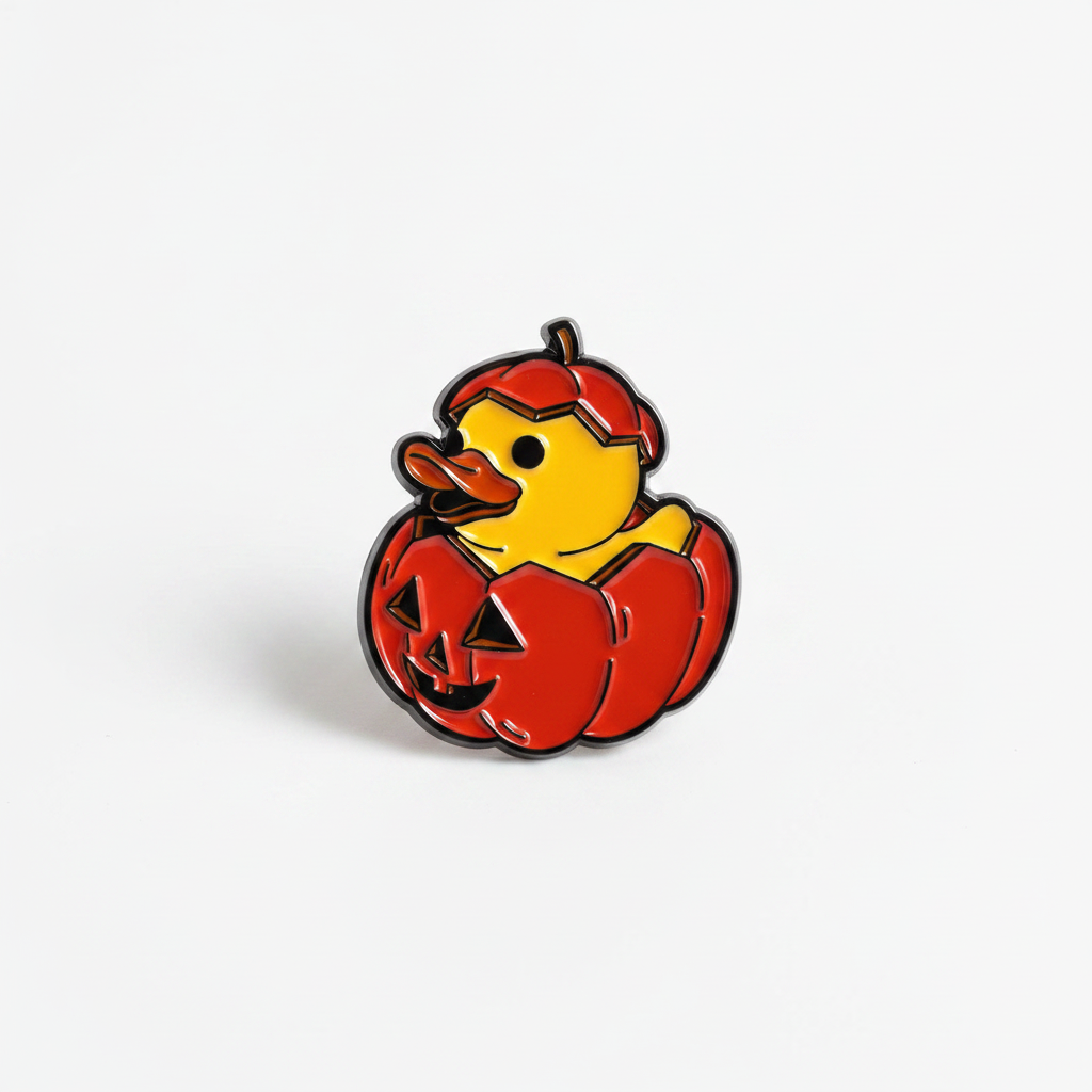 Yellow Duck Pumpkin Pin