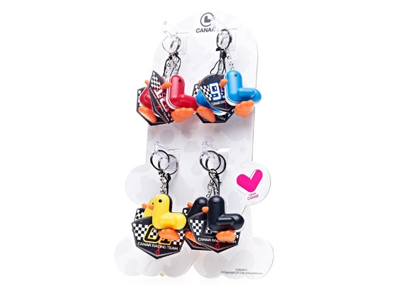 Race red duck keychain