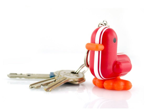 Race red duck keychain