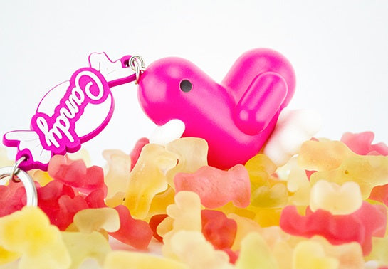 porte-cles-canard-fuchsia-candy-canar