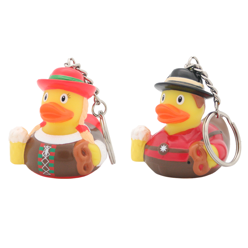 Porte-clés Canard Bavarois Fille et Garçon Lilalu - composants du bundle