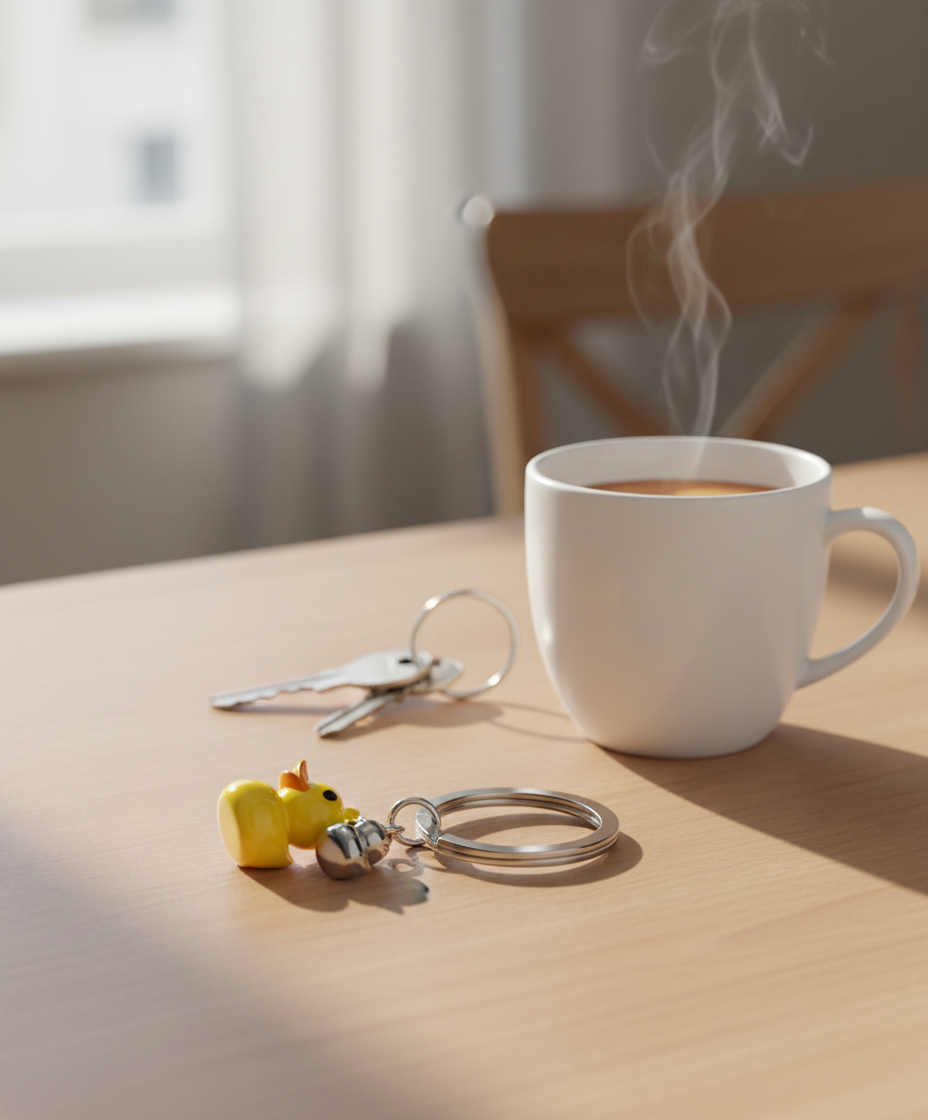 Żółty brelok do kluczy