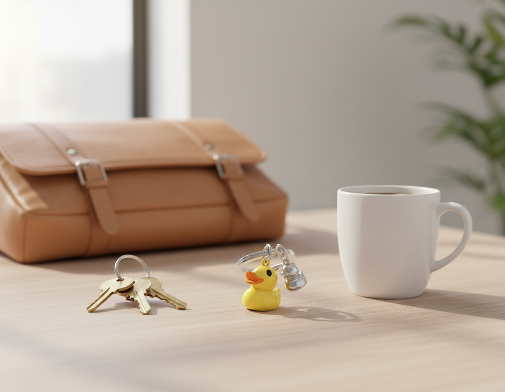 Gelbe Ente Schlüsselanhänger