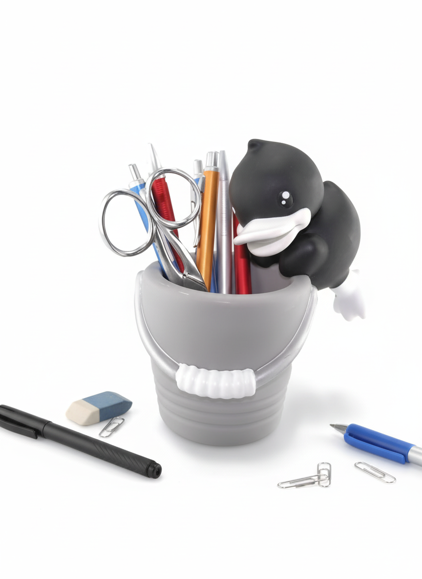 Črni lonec s svinčnikom