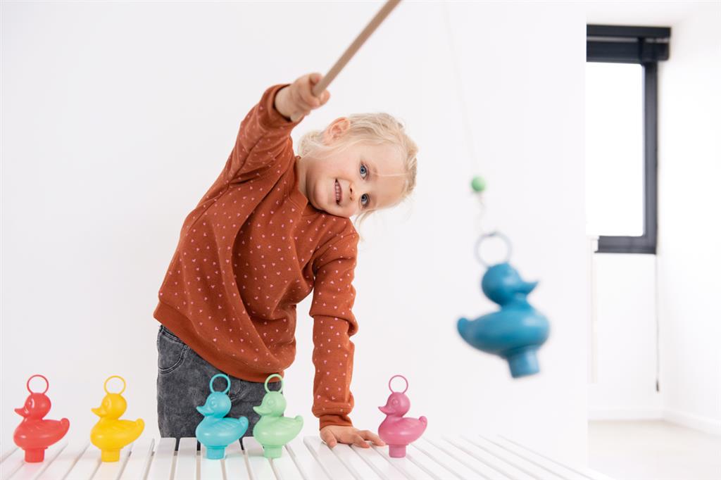 Duck fishing duck - Coral