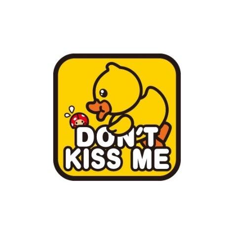 Autocollant de Voiture Canard Don't Kiss Me