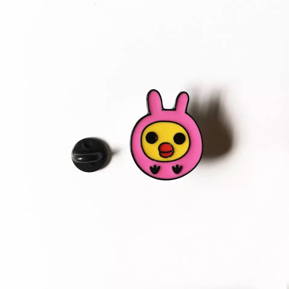 pins poussin lapin rose