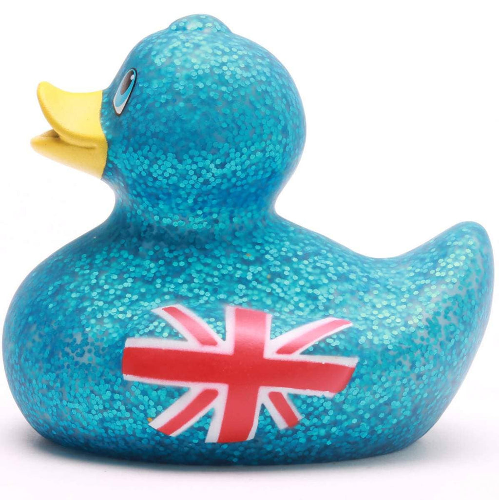 Union Jack Ente - Blauer Glitzer