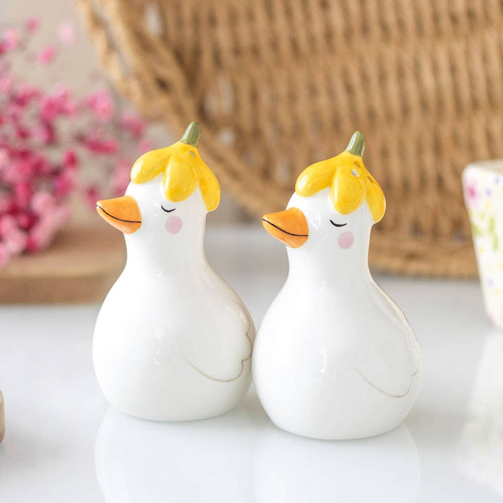 Salt and Pepper Ducks Floral