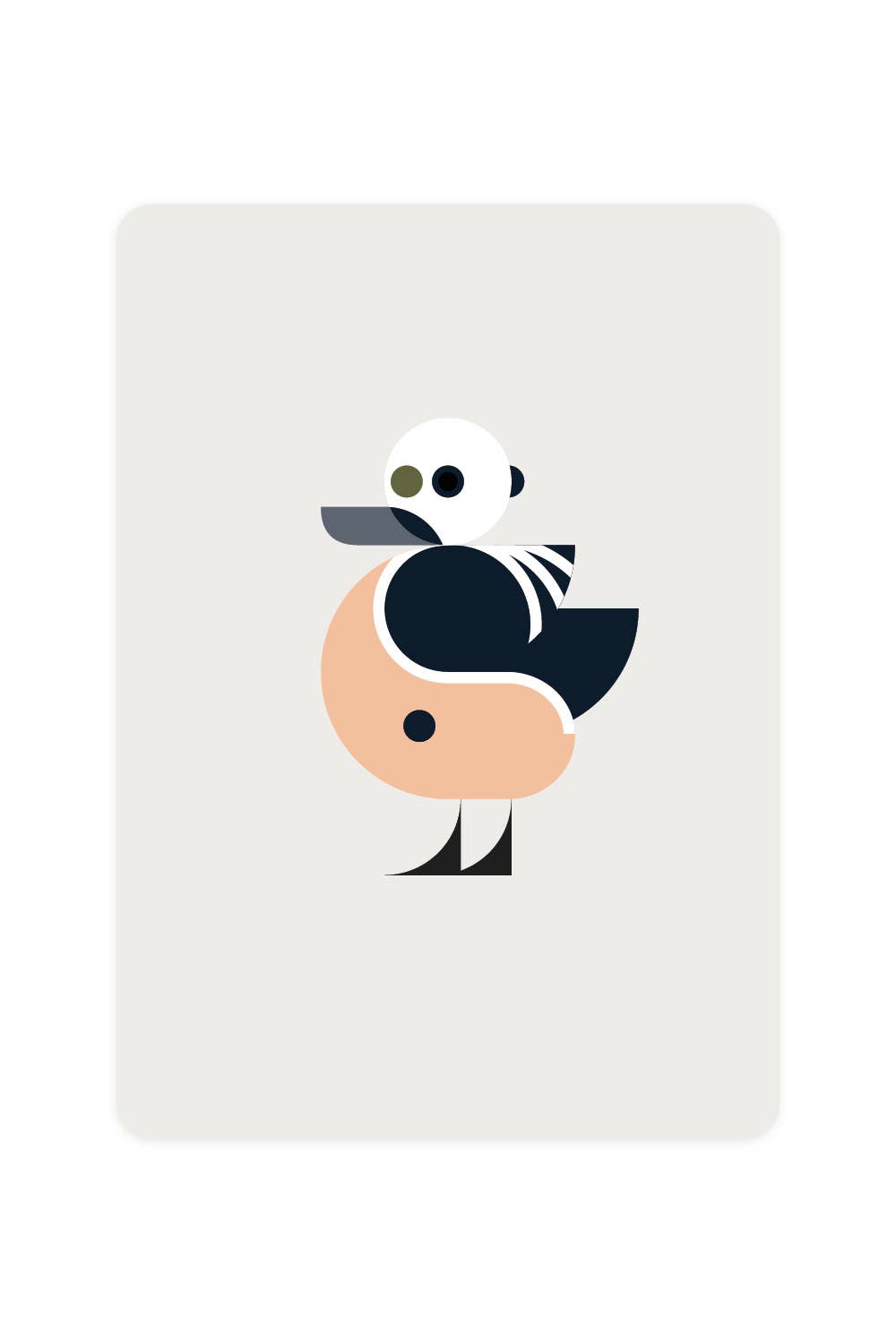 Carte postale avec Eider de Stellers