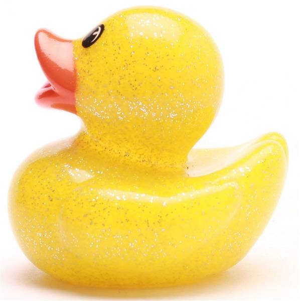 Mini Canard pailleté - jaune