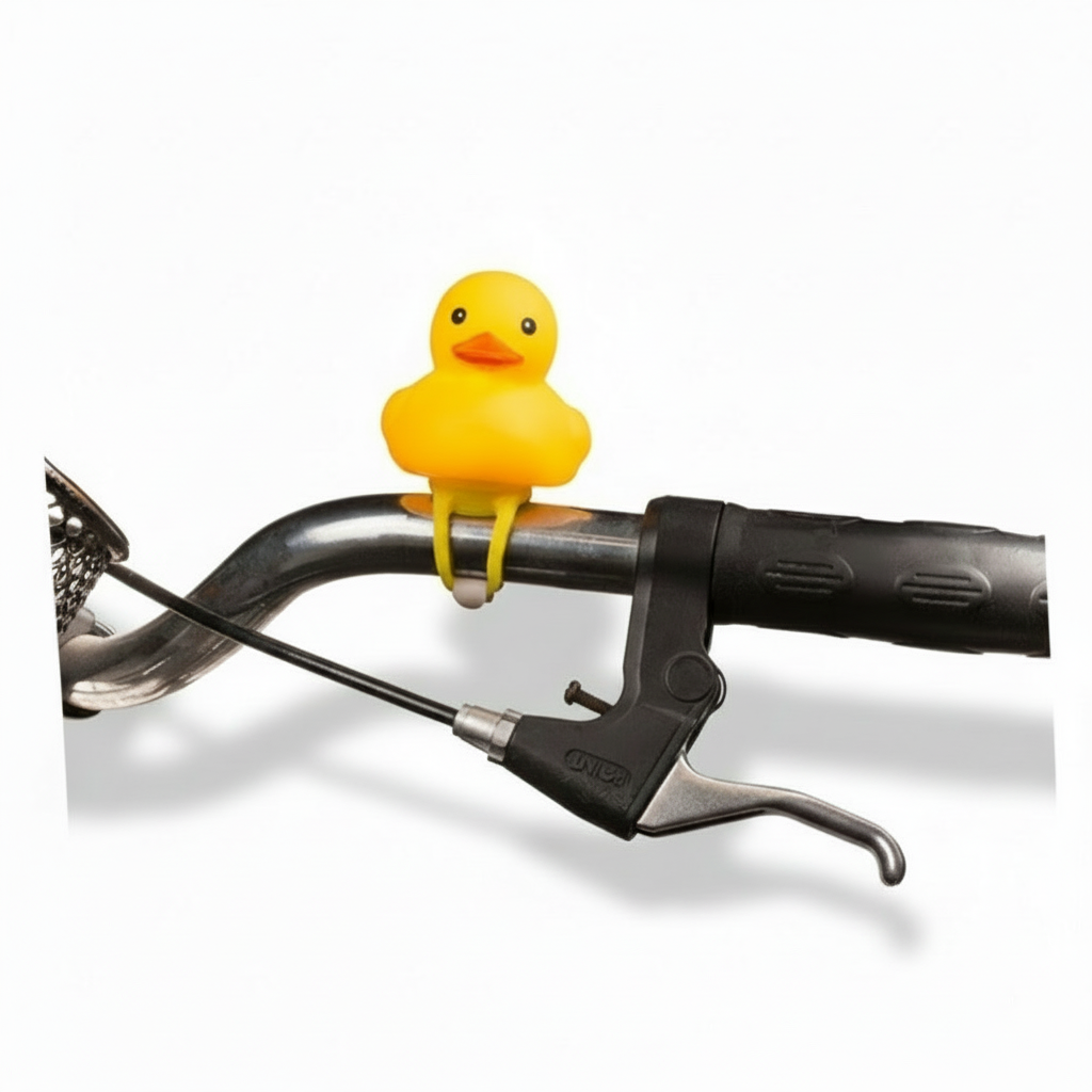 Yellow duck for handlebars