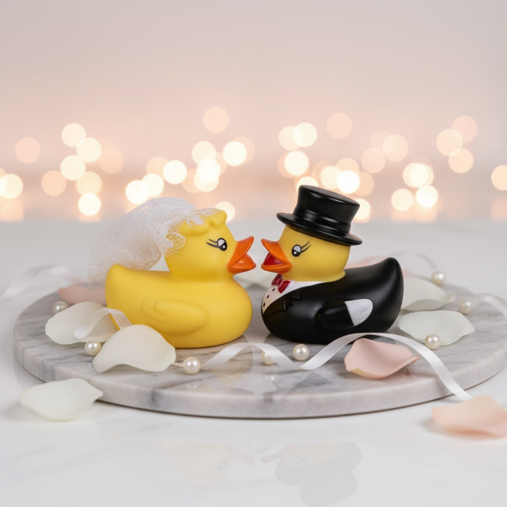 Petits Canards Couple de Mariés