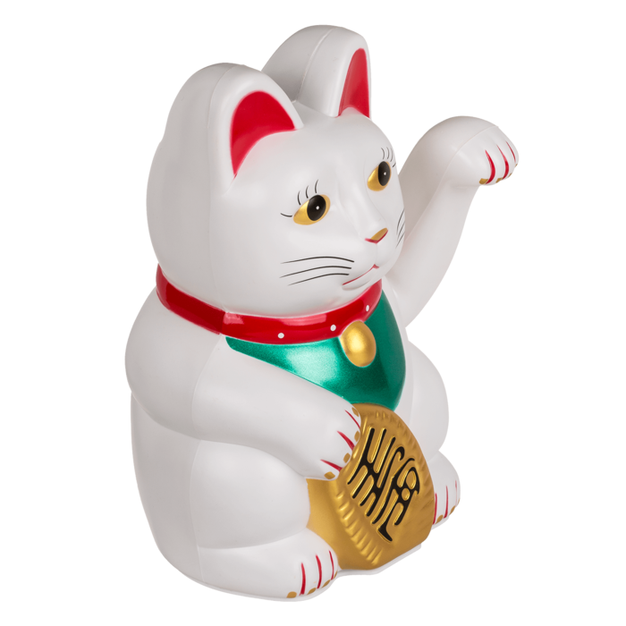 Chat Chanceux Classique Blanc