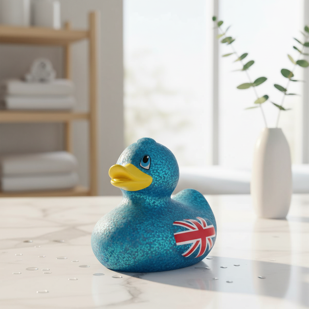 Canard Union Jack - Bleu Pailleté
