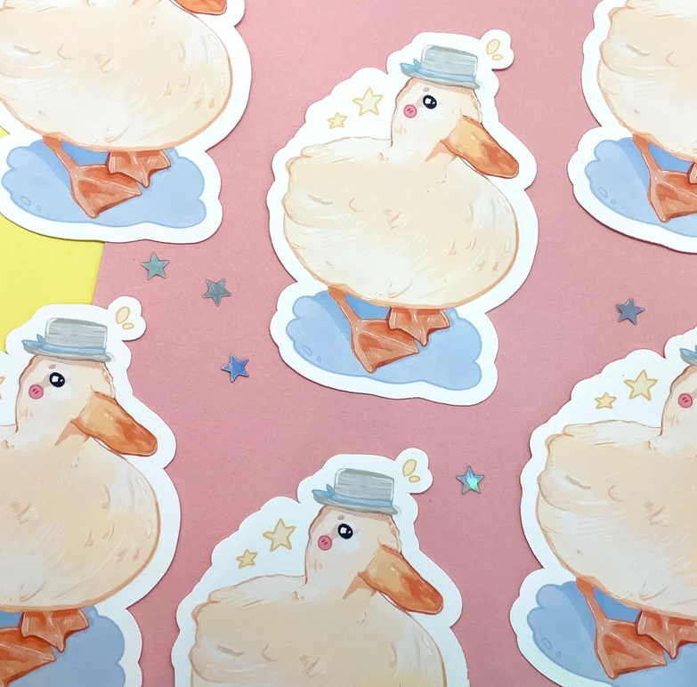 sticker-canard-gentleman-bubblesartcraft