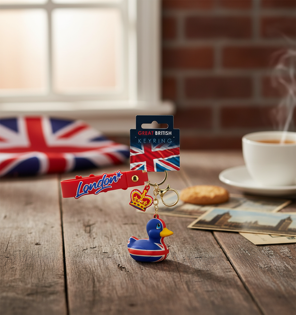 Union-Jack-Enten-Schlüsselanhänger