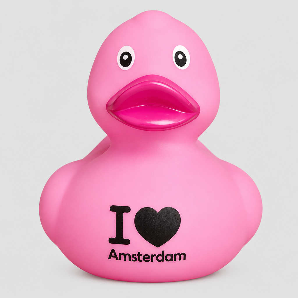 Canard « I LOVE Amsterdam » Dutch Ducky – coloris rose – vue 8
