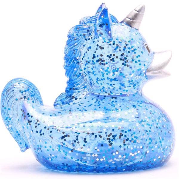 Blaue Glitzer-Einhorn-Ente