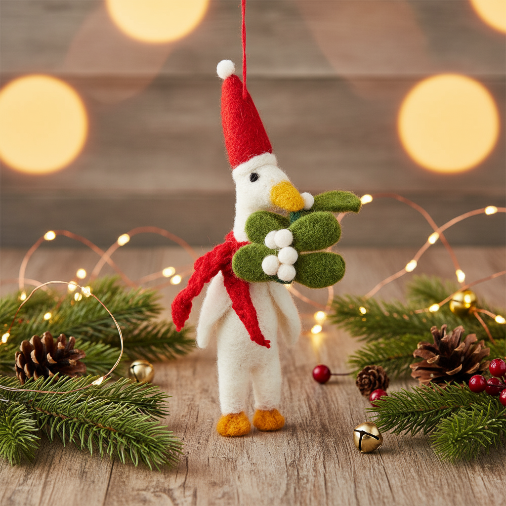 Duck Felt Christmas Ball "Christmas Quacker"