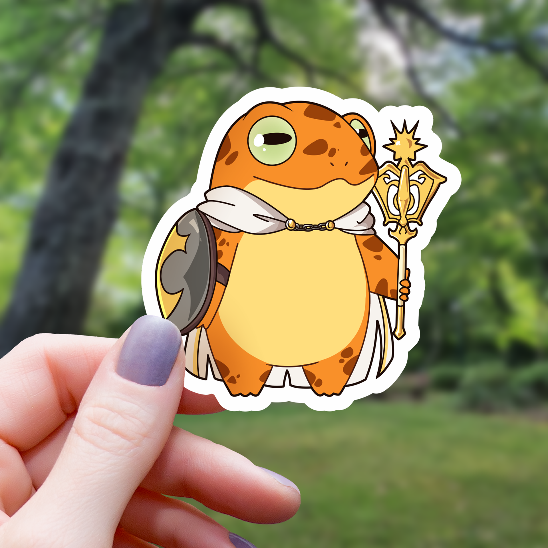 Aufkleber Frosch-Priester RPG