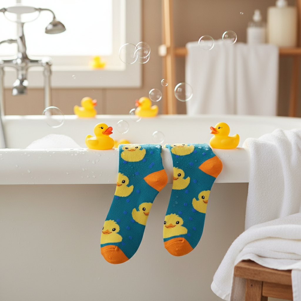 Yellow duck socks