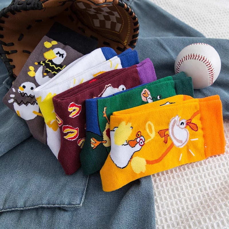 chaussettes canard blanc 1