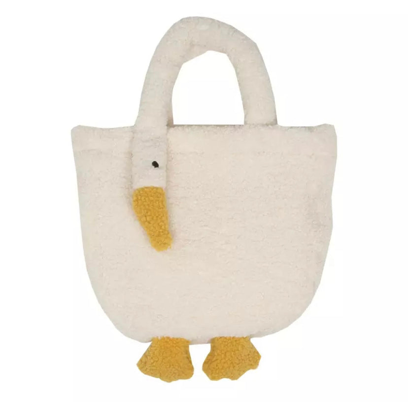 sac-a-main-canard-blanc